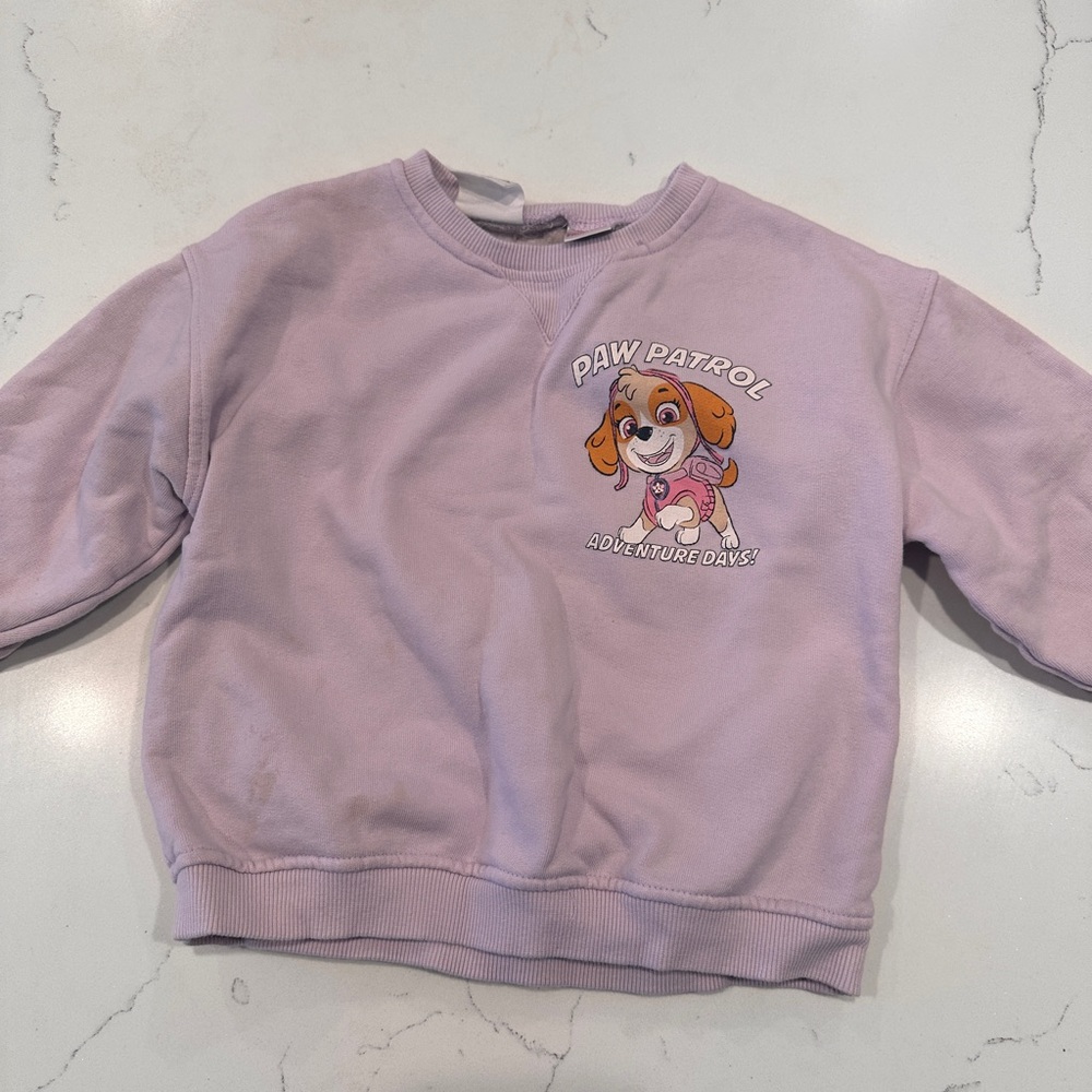 Zara paw patrol sweatshirt size 3
